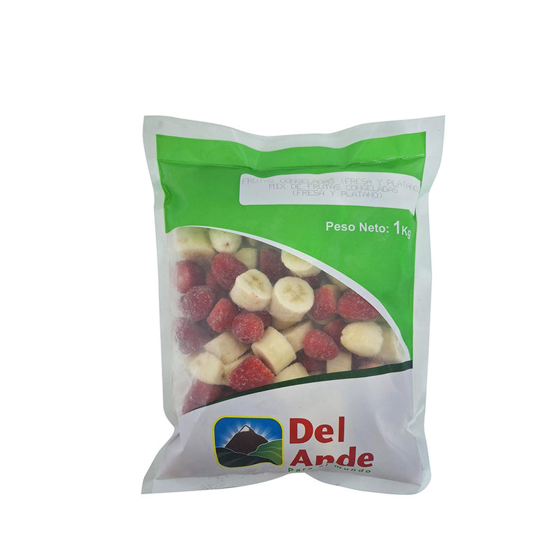 MIX FRESA Y PLATANO 10BLS X 1KG  CONGELADO