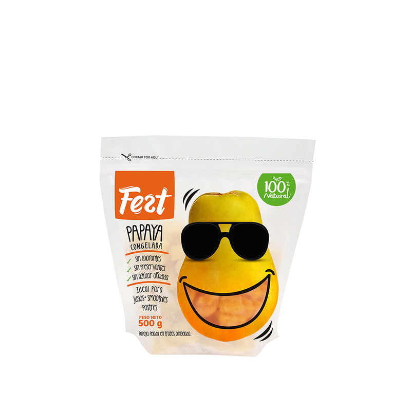 PAPAYA TROZOS FEST CONG 20 BLS X 500G, CJ X 10 KG U