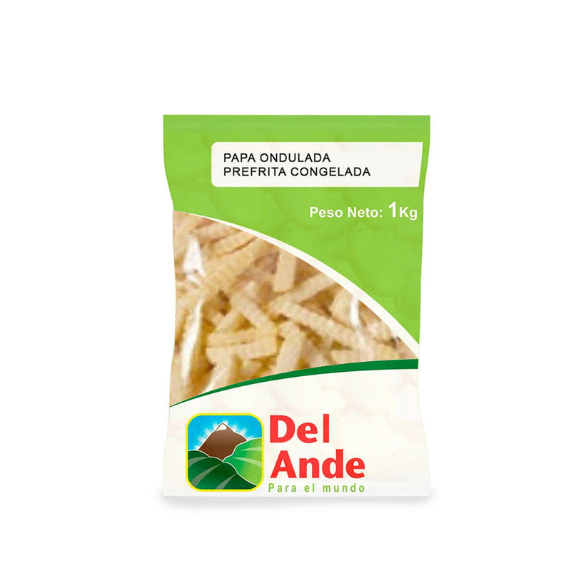 PAPA DEL ANDE ONDULADA PREFRITA CONG 10BLS X 1 KG