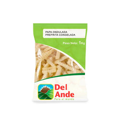 PAPA DEL ANDE ONDULADA PREFRITA CONG 10BLS X 1 KG