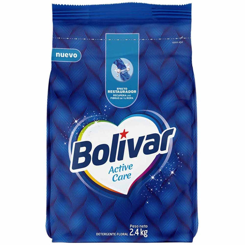 Detergente en Polvo BOLÍVAR Active Care Bolsa 2.4Kg