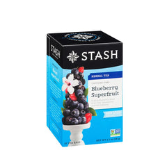 Herbal Tea STASH Blueberry Superfruit Caffeine Free Caja 20 Unid.