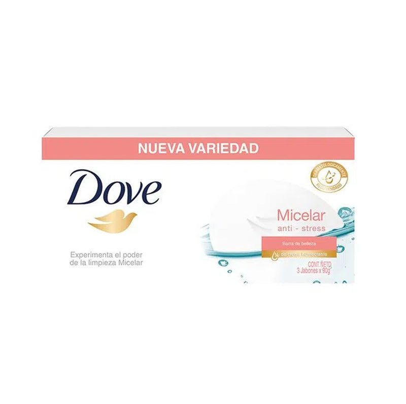 Jabón Micelar Dove Pack de 3 Unidades de 90 g c/u