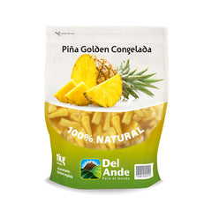 Piña Golden en trozos congelada Del Ande 1kg